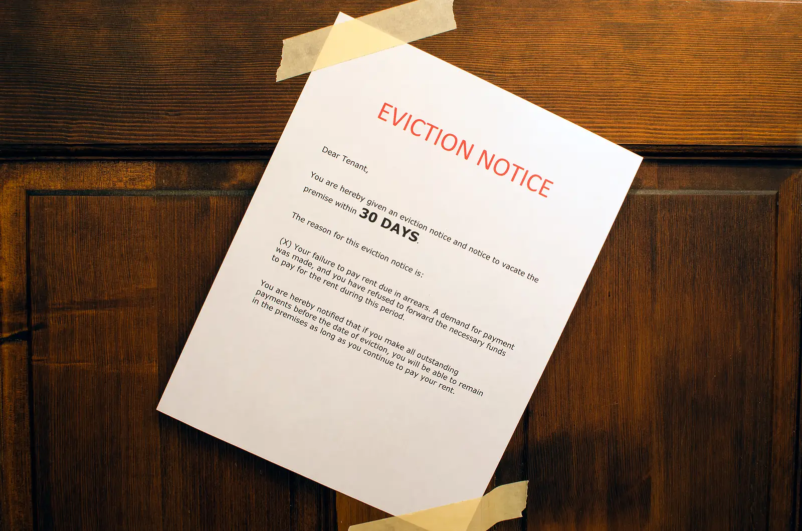 Eviction Secondary Banner